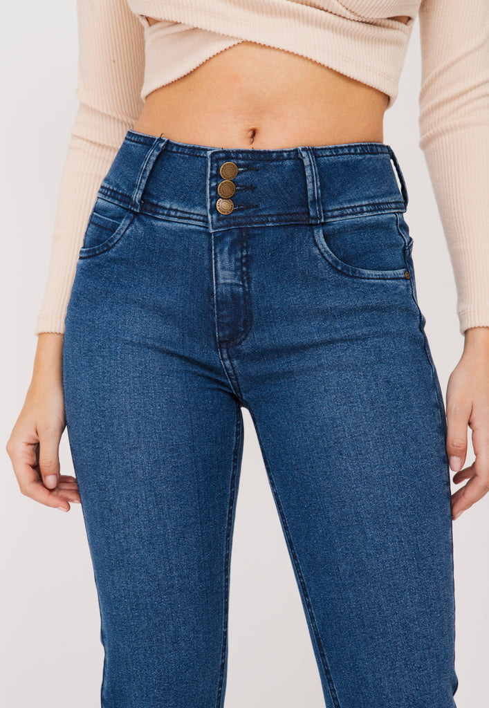 Jeans Isi Straight - Recto Azul Efesis