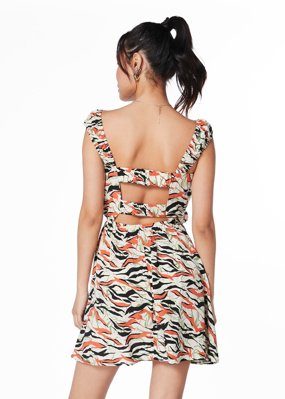 VESTIDO LUND ELASTICOS ESPALDA MULTICOLOR