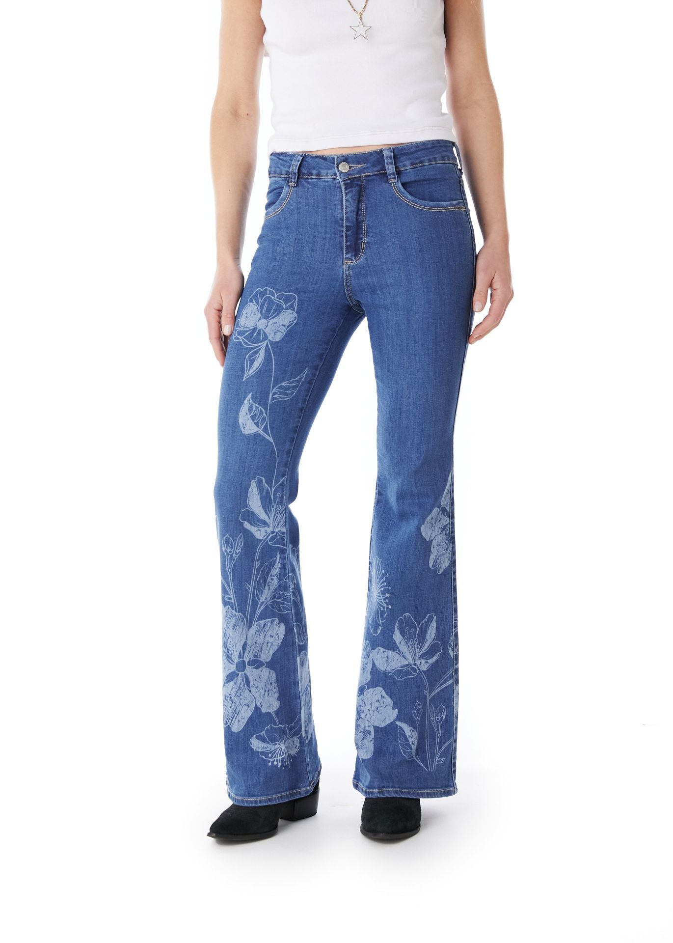 JEANS FLORE FLARE CORROSIVO AZUL EFESIS