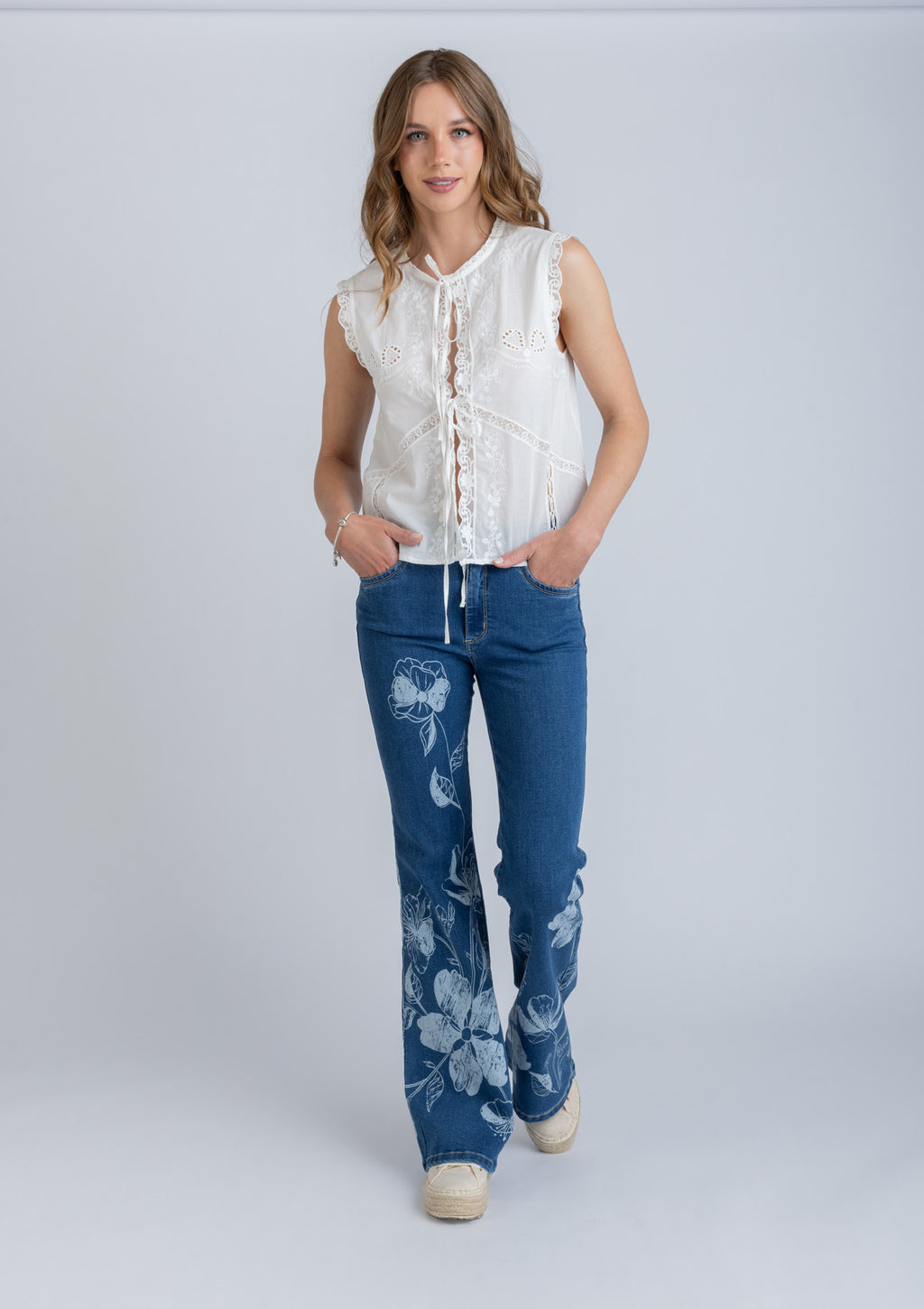JEANS FLORE FLARE CORROSIVO AZUL EFESIS