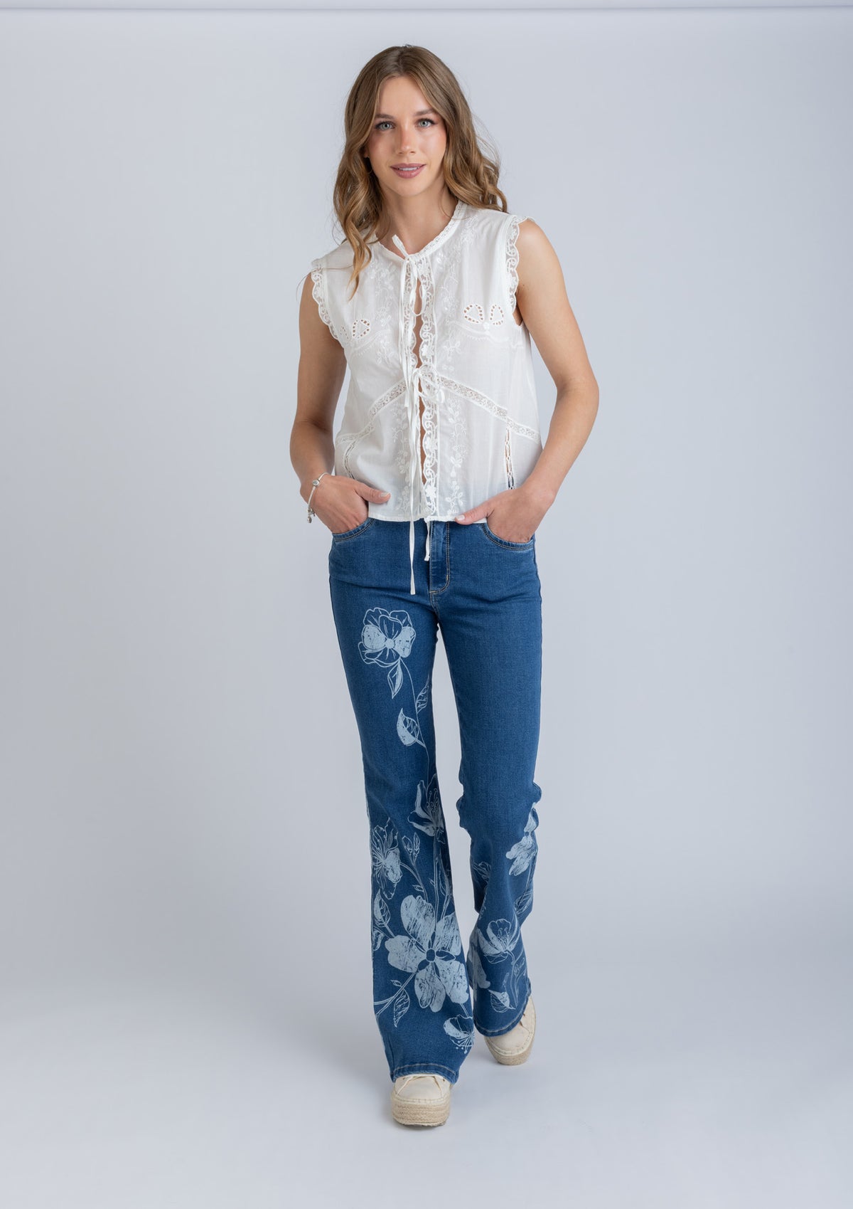 JEANS FLORE FLARE CORROSIVO AZUL EFESIS