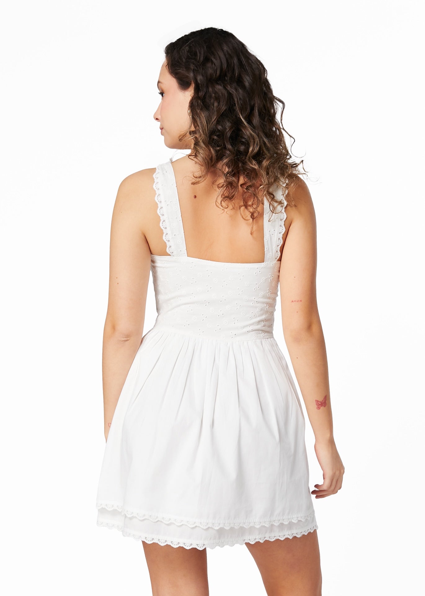 Vestido Kym Broderie Tipo Corset Blanco Efesis