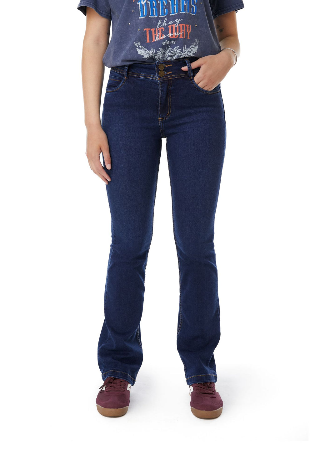 Jeans Isi Straight - Recto Azul Efesis