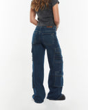 JEANS MARÚ WIDE MULTIBOLSILLOS DIAGONALES AZUL EFESIS