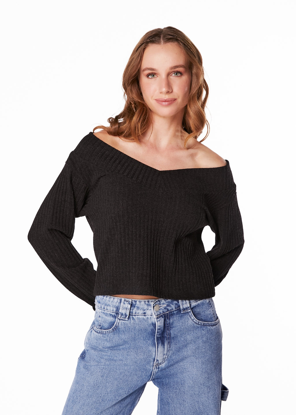 Sweater Jan Regular Manga Acampanada c/Enrollado Efesis