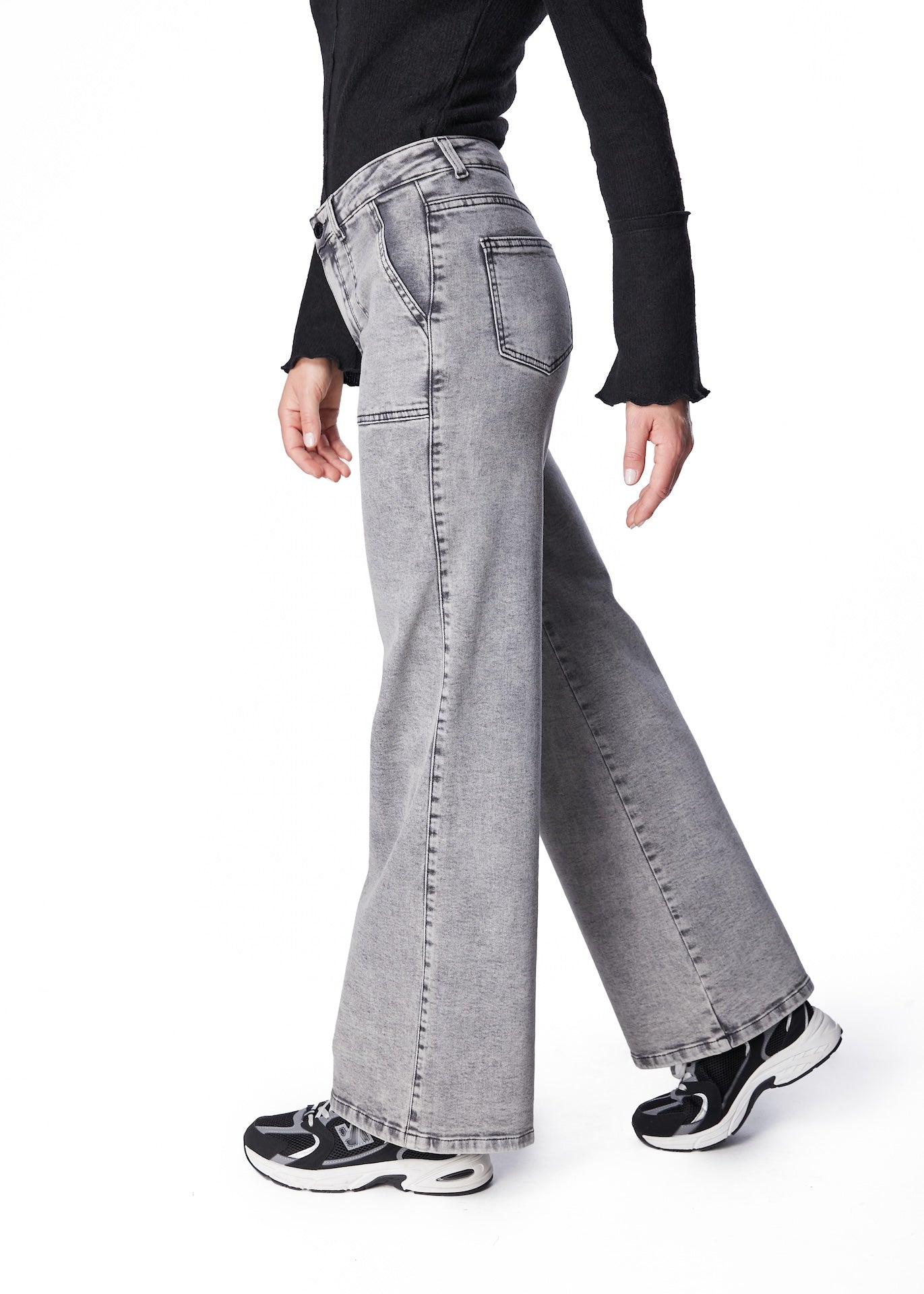 JEANS ZOE PALAZZO BOLSILLO PARCHE