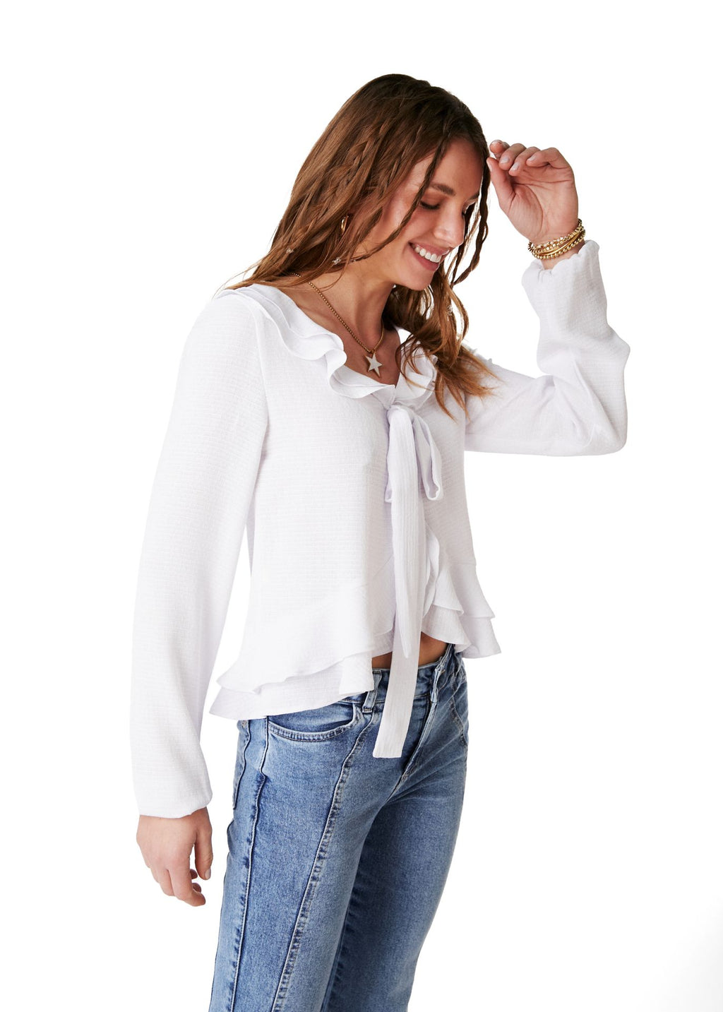 BLUSA SPEARS REGULAR TIPO BOLERO BLANCO EFESIS