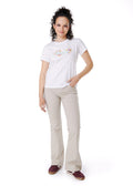 PANTALON FEEL FLARE BOLSILLO C/ TAPETAS BEIGE EFESIS
