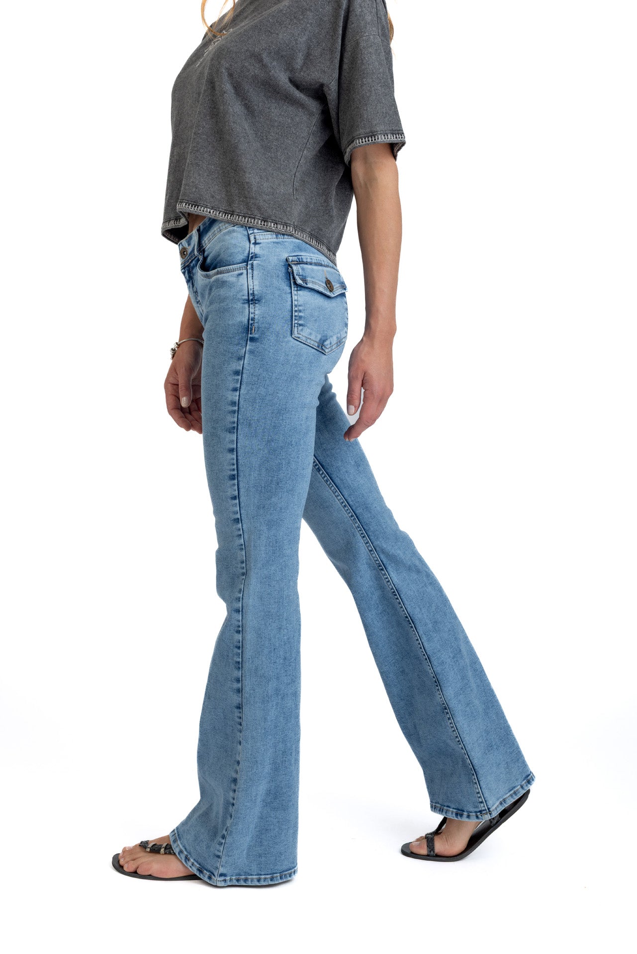 JEANS FEEL LIGHT FLARE BOLSILLO C/ TAPETAS