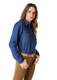 BLUSA BLUMI REGULAR DENIM AZUL EFESIS