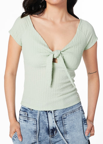 POLERA MATHIS REGULAR AMARRA ESCOTE MENTA