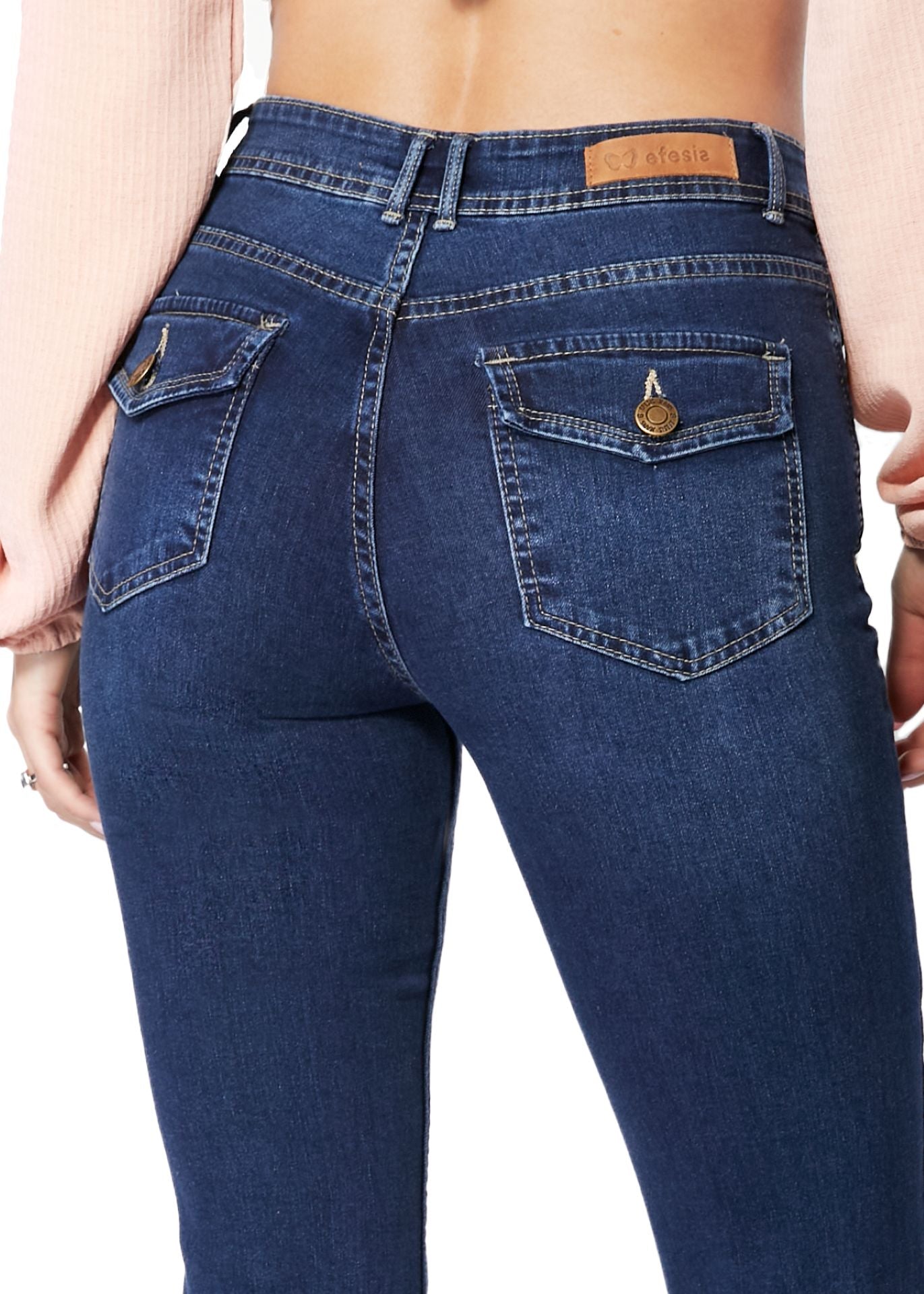 JEANS FEEL FLARE BOLSILLO C/ TAPETAS AZUL EFESIS