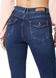 JEANS FEEL FLARE BOLSILLO C/ TAPETAS AZUL EFESIS