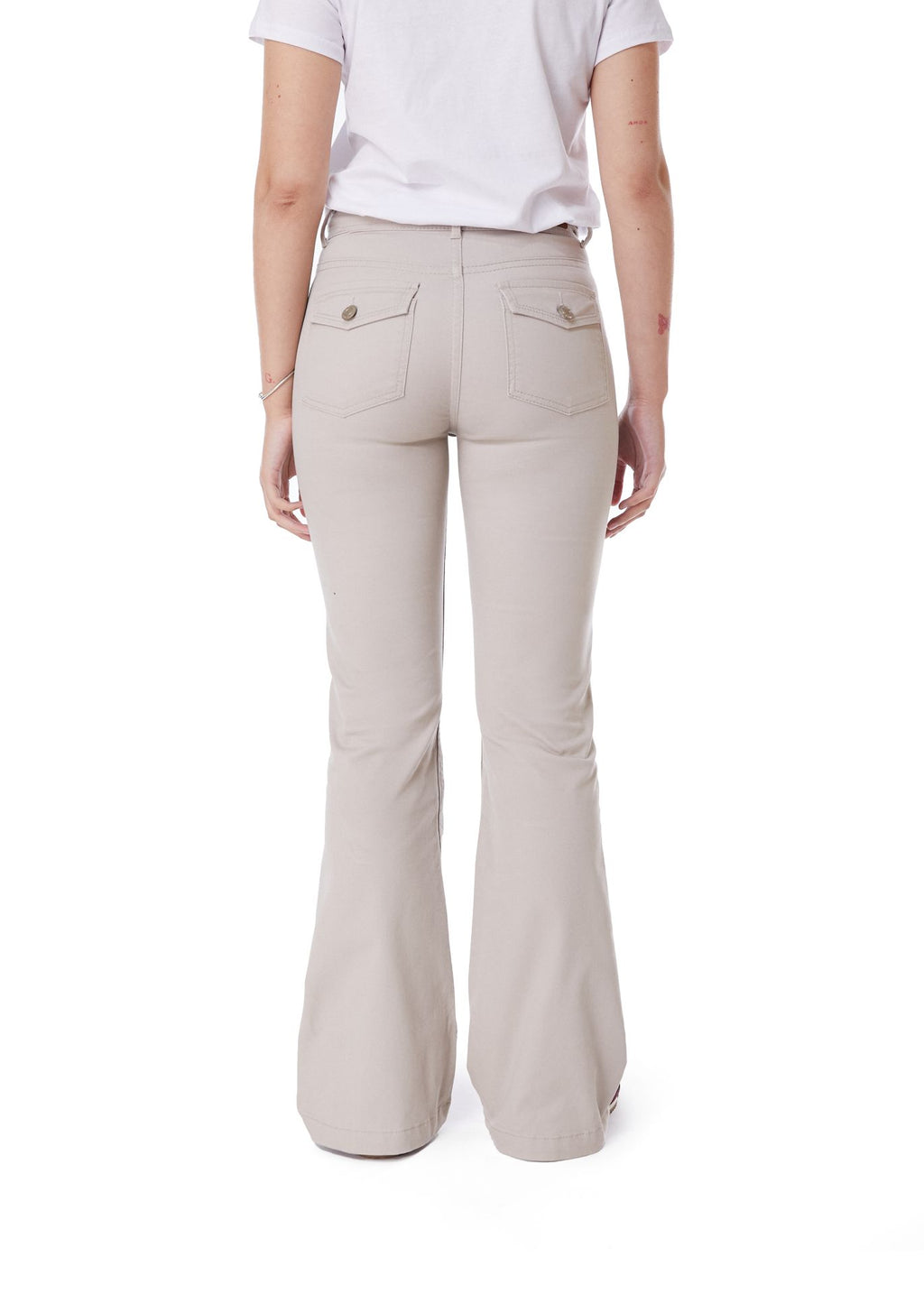 PANTALON FEEL FLARE BOLSILLO C/ TAPETAS BEIGE EFESIS