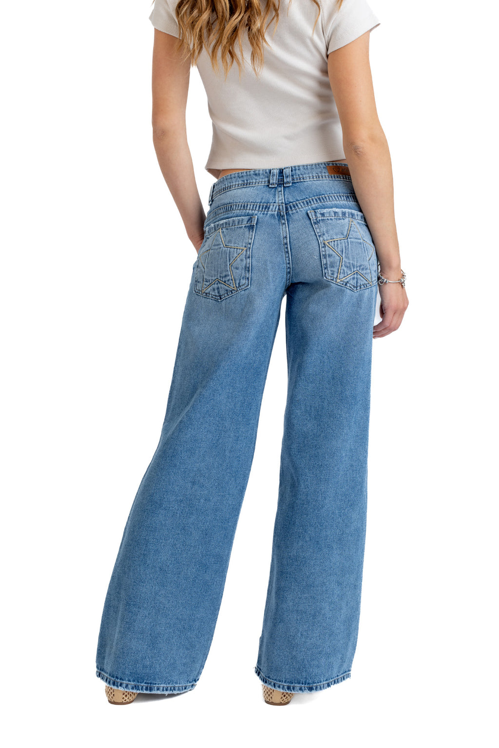JEANS PUFF WIDE BOLSILLO C/ ESTRELLA AZUL EFESIS