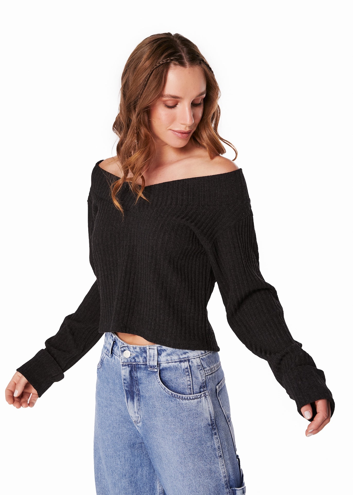 Sweater Jan Regular Manga Acampanada c/Enrollado Efesis
