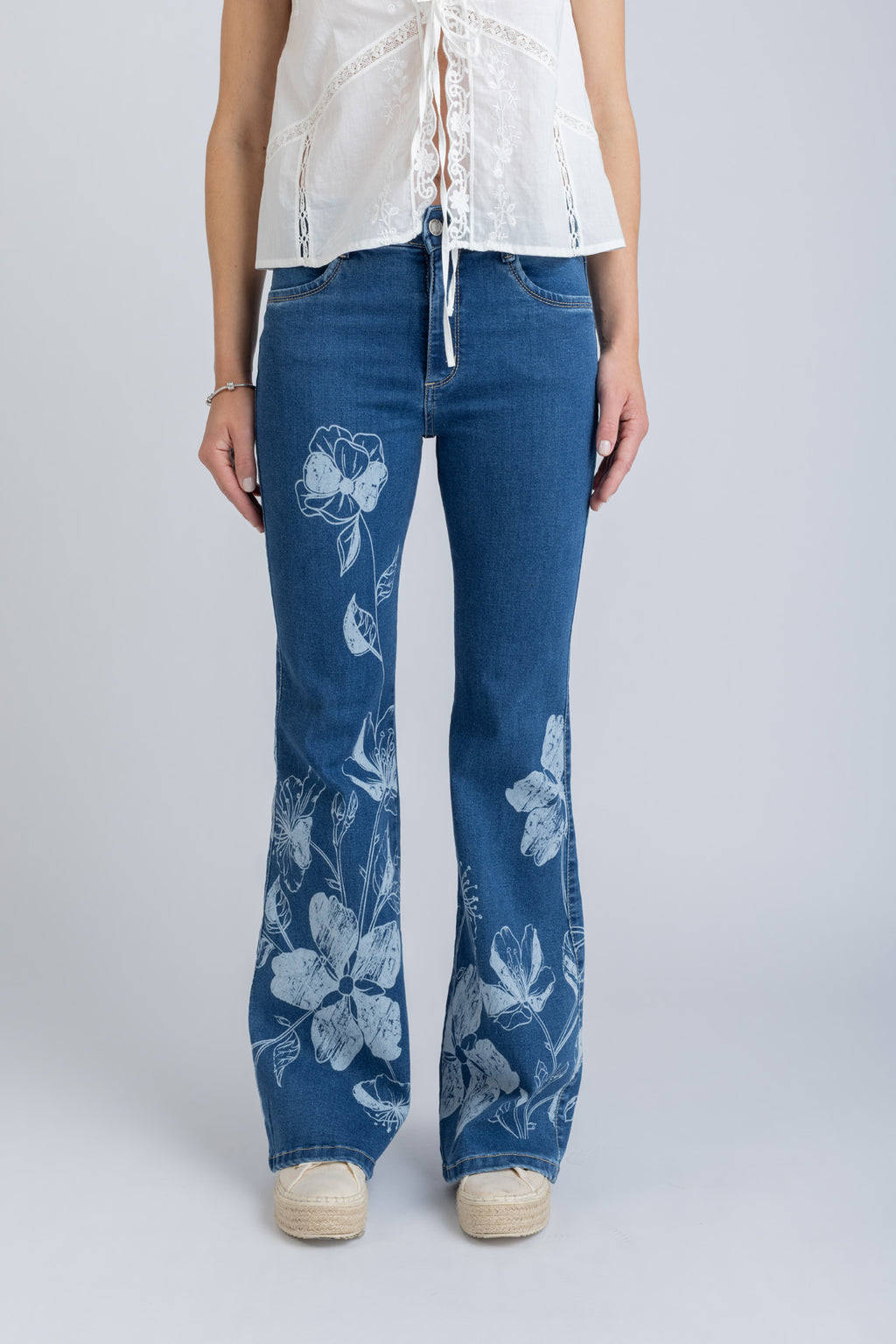 JEANS FLORE FLARE CORROSIVO AZUL EFESIS