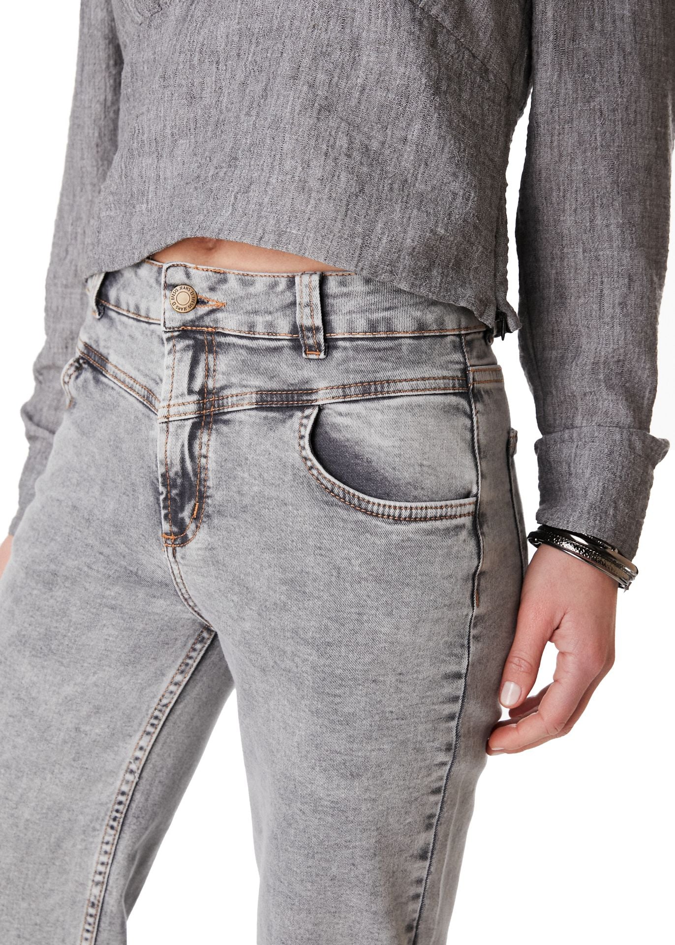 JEANS GEMO RECTO REBECCA GRIS EFESIS