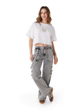 JEANS ZAHIR WIDE TRABAS BOLSILLO PARCHE GRIS EFESIS