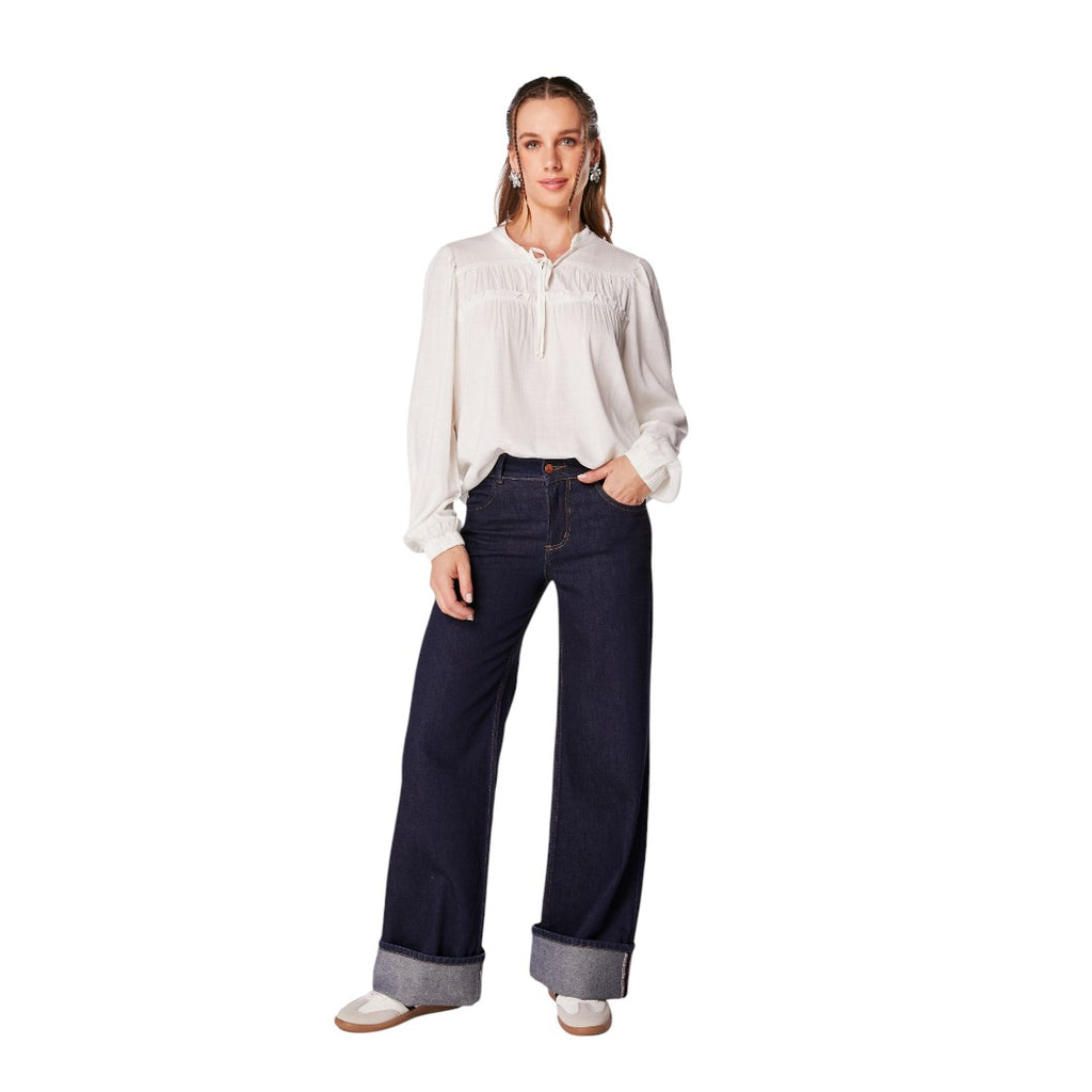 JEANS MOLLE PALAZZO BASTILLA ANCHA