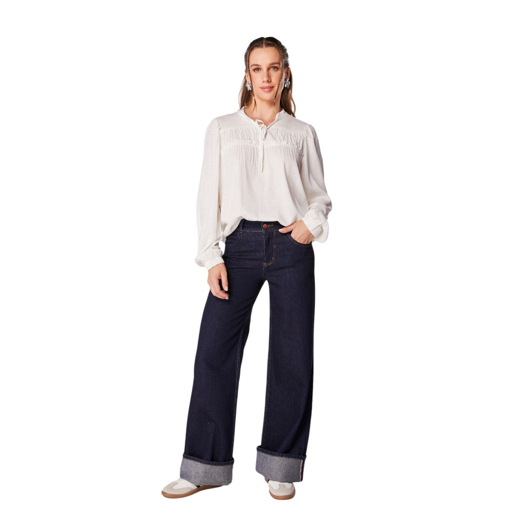 JEANS MOLLE PALAZZO BASTILLA ANCHA
