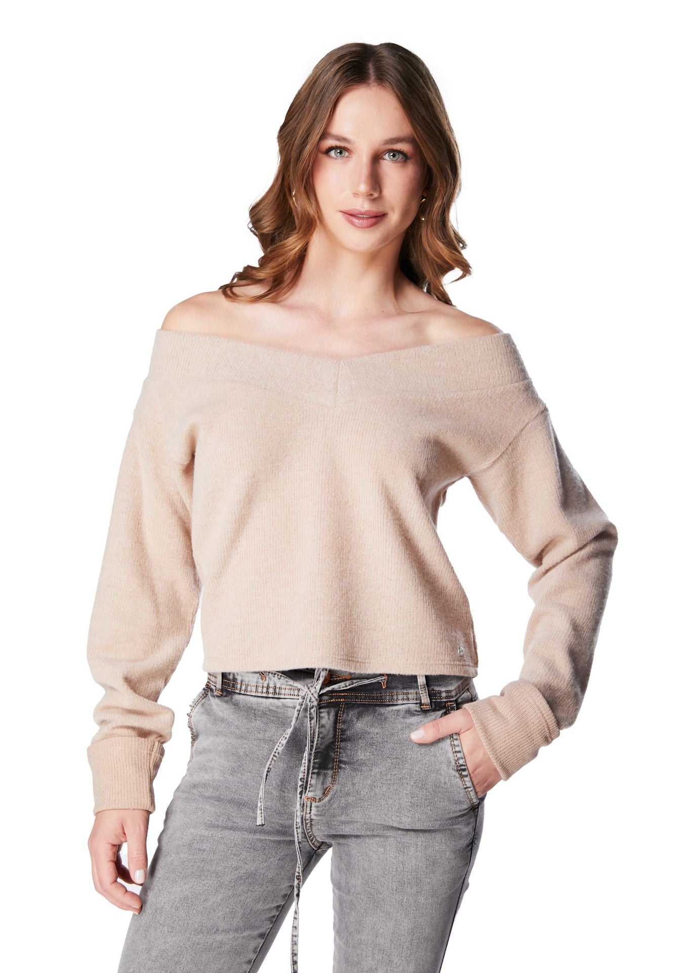 Sweater Jan Regular Manga Acampanada c/Enrollado Efesis