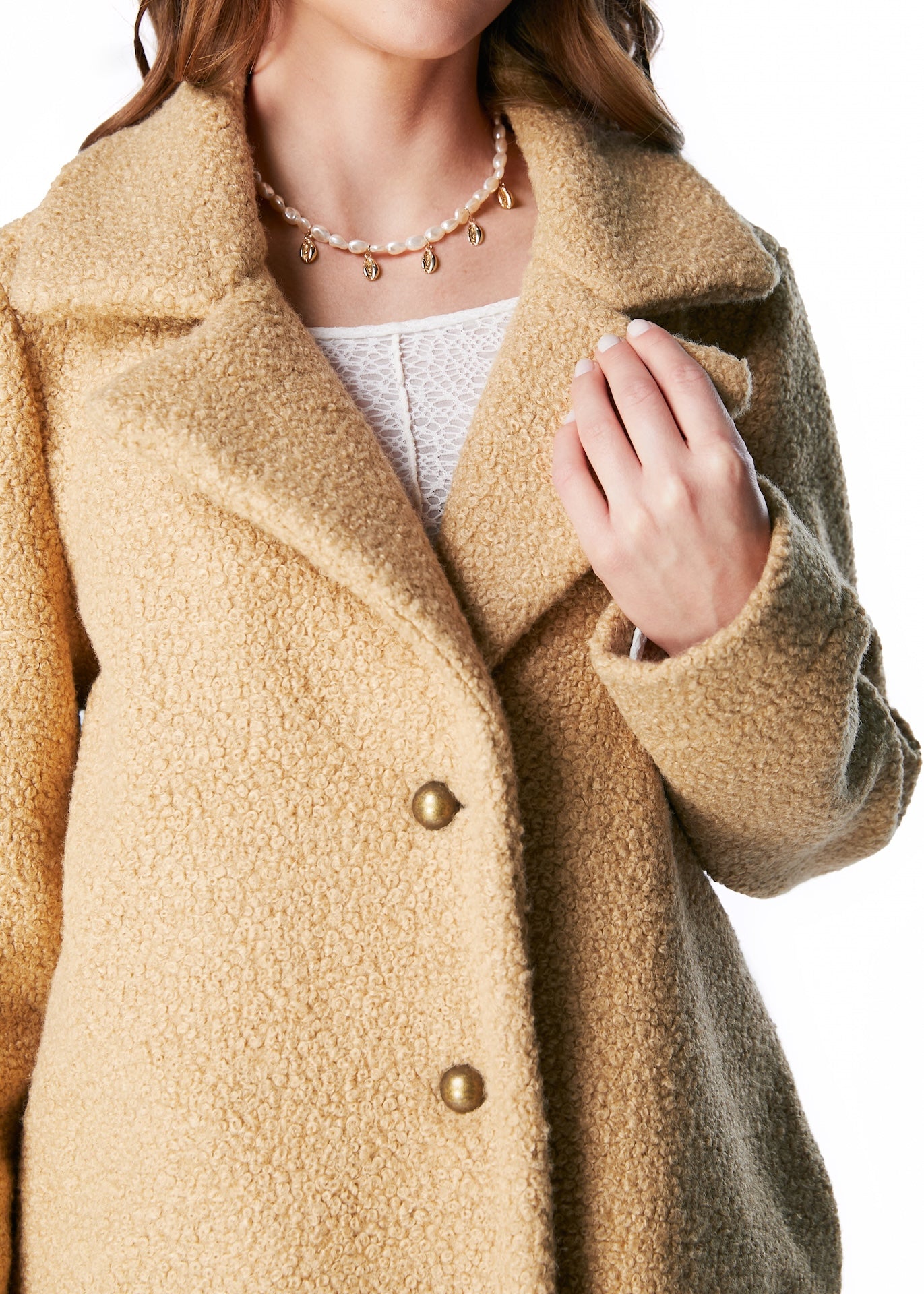 ABRIGO MAGDA OVERSIZE CHIPORRO BEIGE