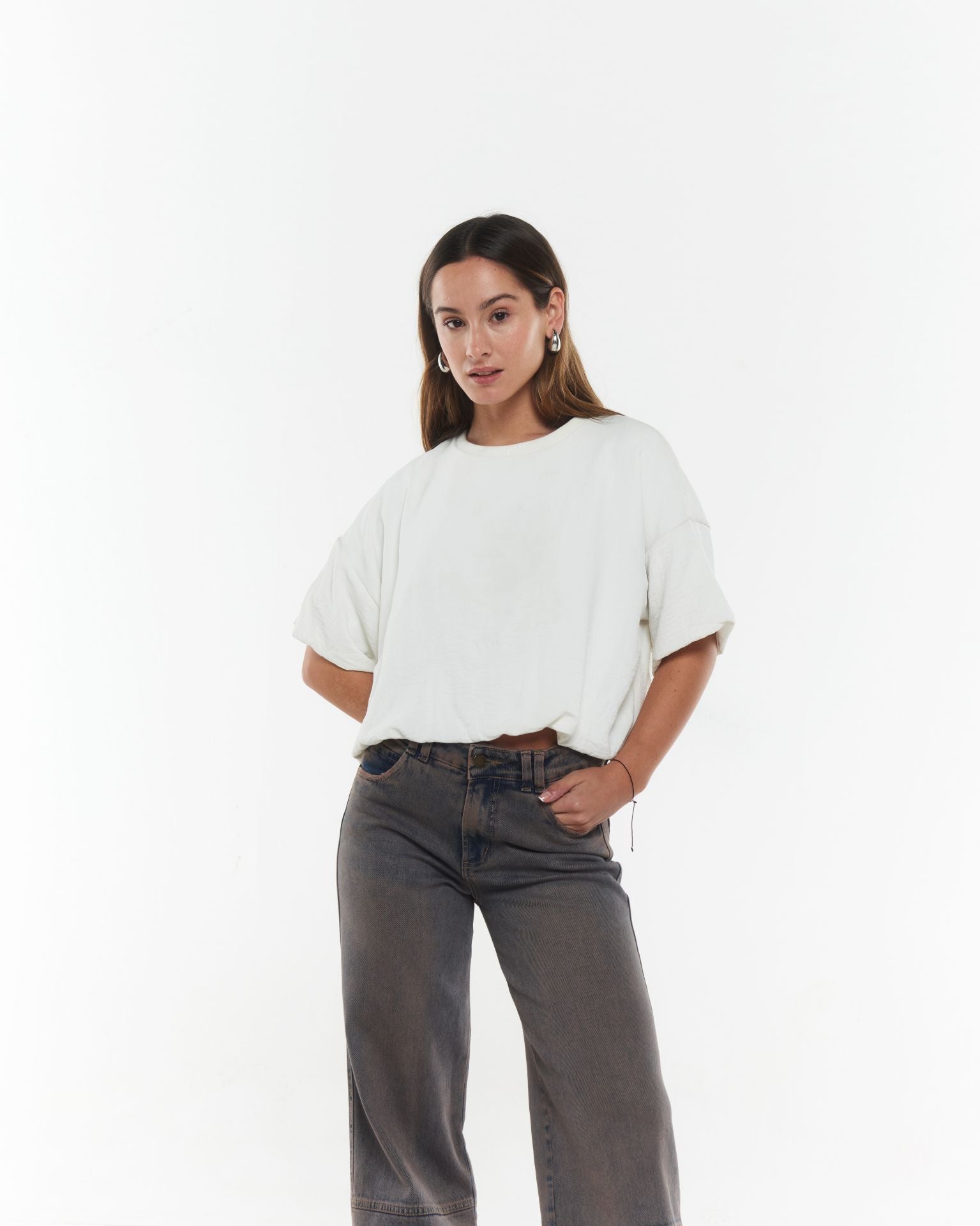 POLERA EBBE OVERSIZE GLOBO CRUDO EFESIS