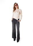 JEANS ZOE PALAZZO BOLSILLO PARCHE NEGRO EFESIS