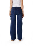 Jeans Naos Palazzo Cargo Azul Medio