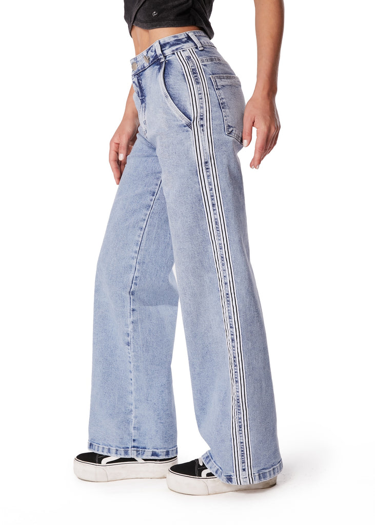 JEANS FRALY WIDE FRANJAS EN COSTADOS