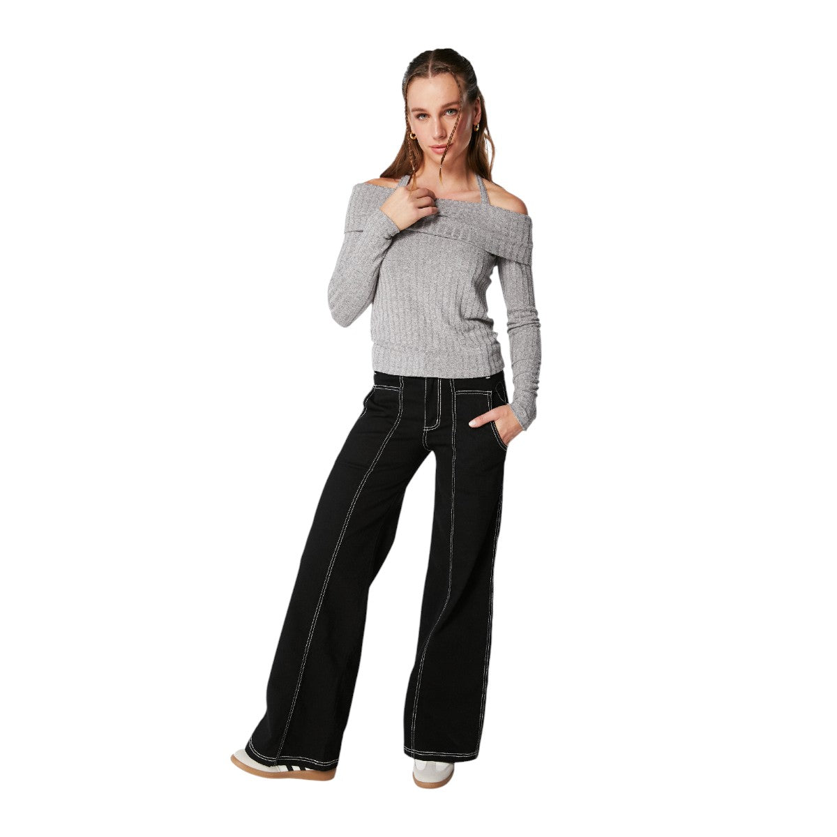 JEANS COCHAN PALAZZO HILO CONTRATONO