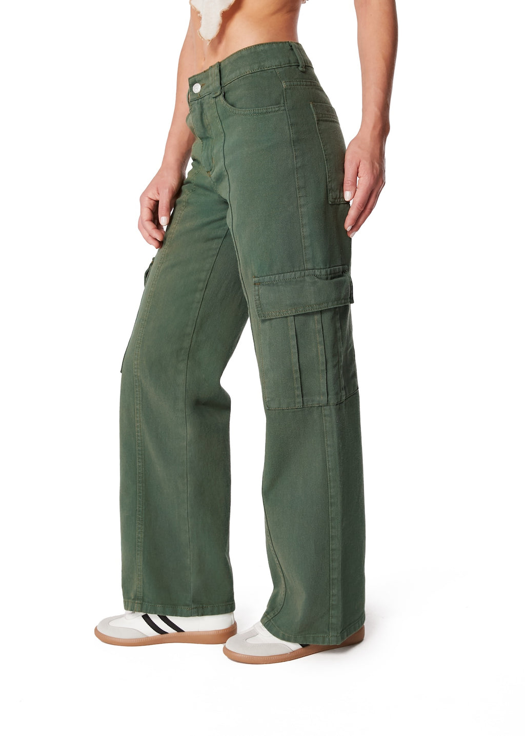 PANTALÓN VERDI WIDE BOLSILLO CARGO