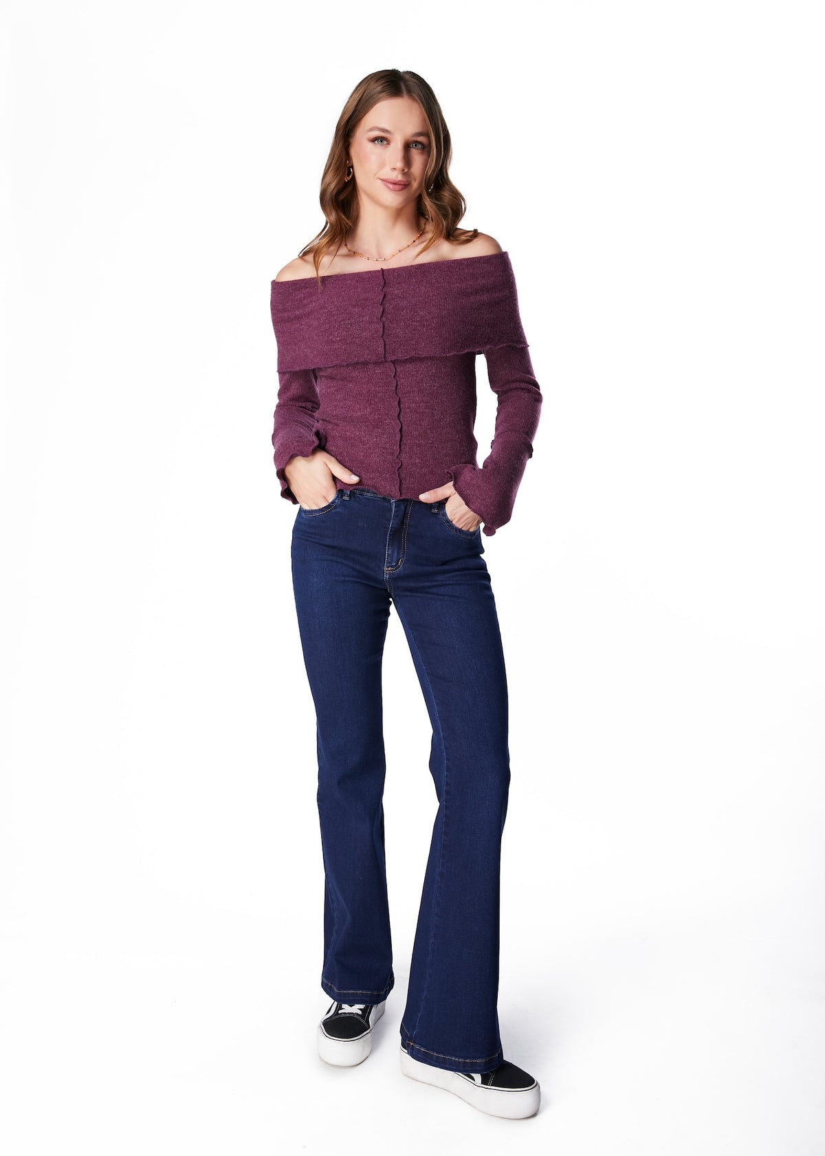 JEANS MIRÓ FLARE TIRO BAJO AZUL
