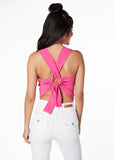 BLUSA OLI CROP CON AMARRA EN ESPALDA FUCSIA