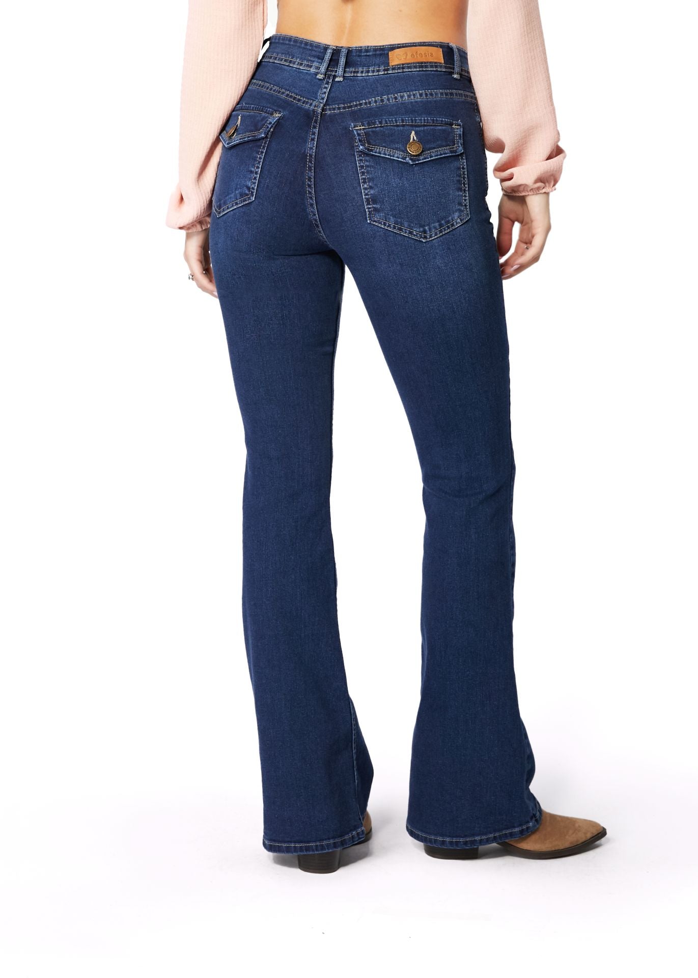 JEANS FEEL FLARE BOLSILLO C/ TAPETAS AZUL EFESIS