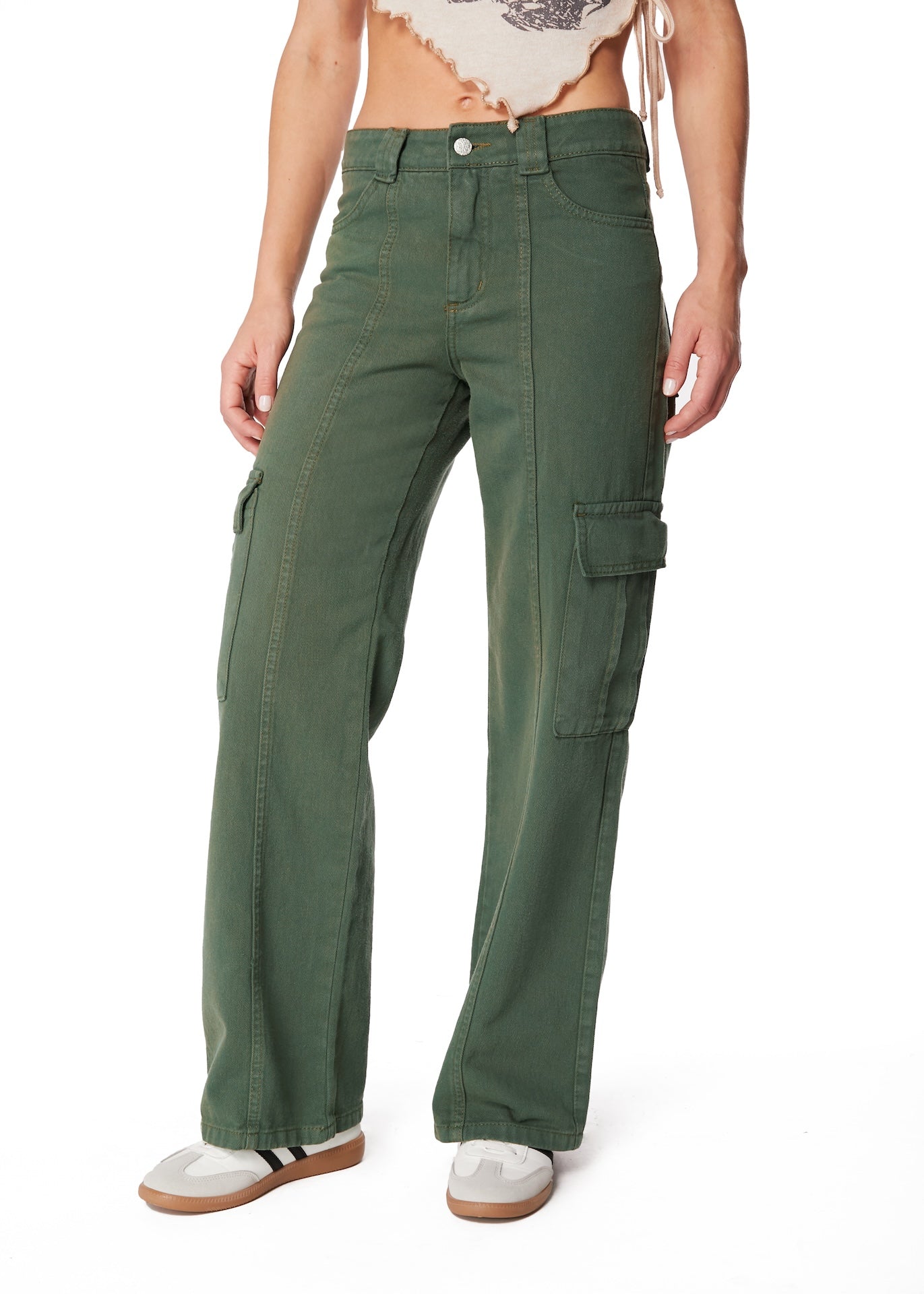 PANTALÓN VERDI WIDE BOLSILLO CARGO