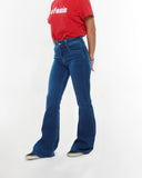 JEANS CELESTE FLARE RELOJERO C/ TAPETA AZUL EFESIS