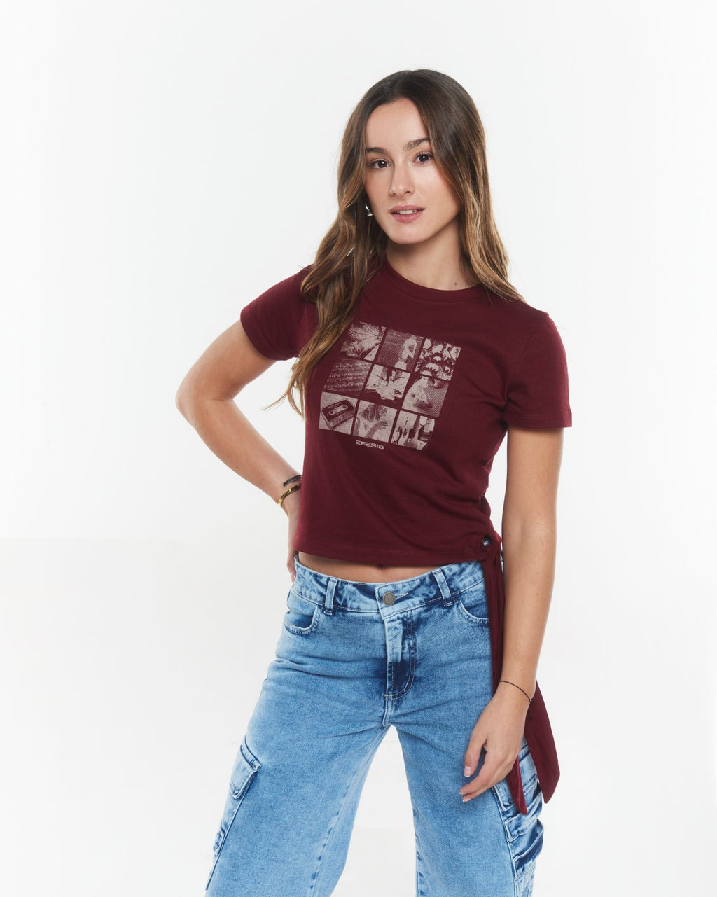 POLERA SHADA REGULAR AMARRA COSTADO BURDEO EFESIS