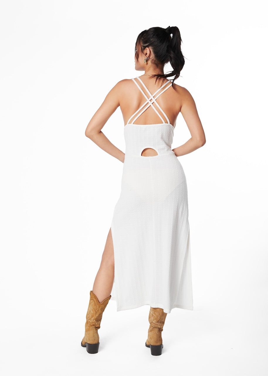 VESTIDO KENS LARGO PABILOS ESPALDA CRUDO