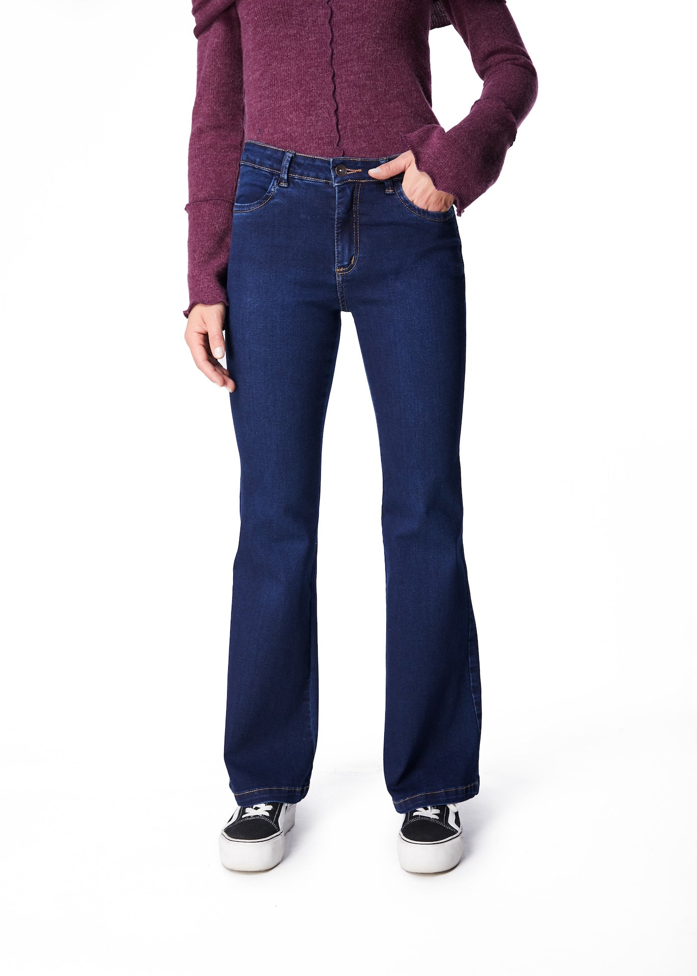 JEANS MIRÓ FLARE TIRO BAJO AZUL