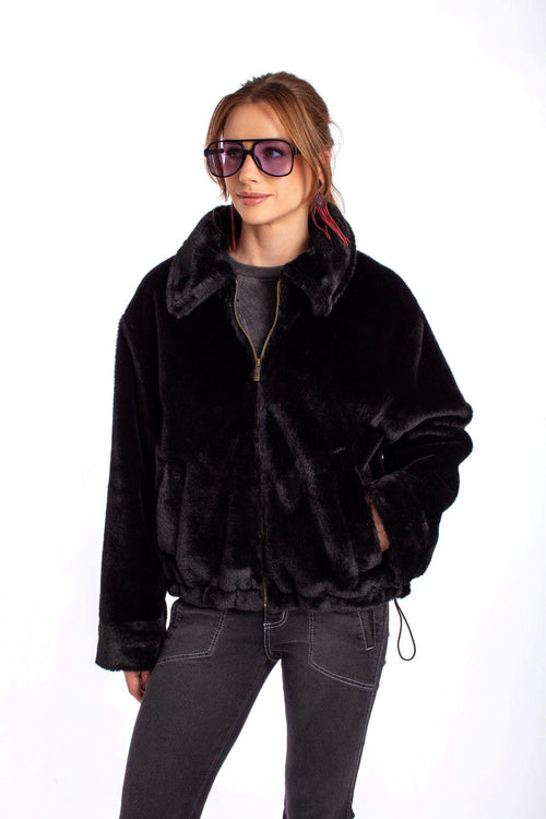 Chaqueta Zany Regular tipo Chiporro Negra Efesis