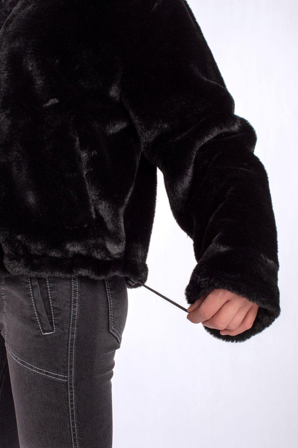 Chaqueta Zany Regular tipo Chiporro Negra Efesis