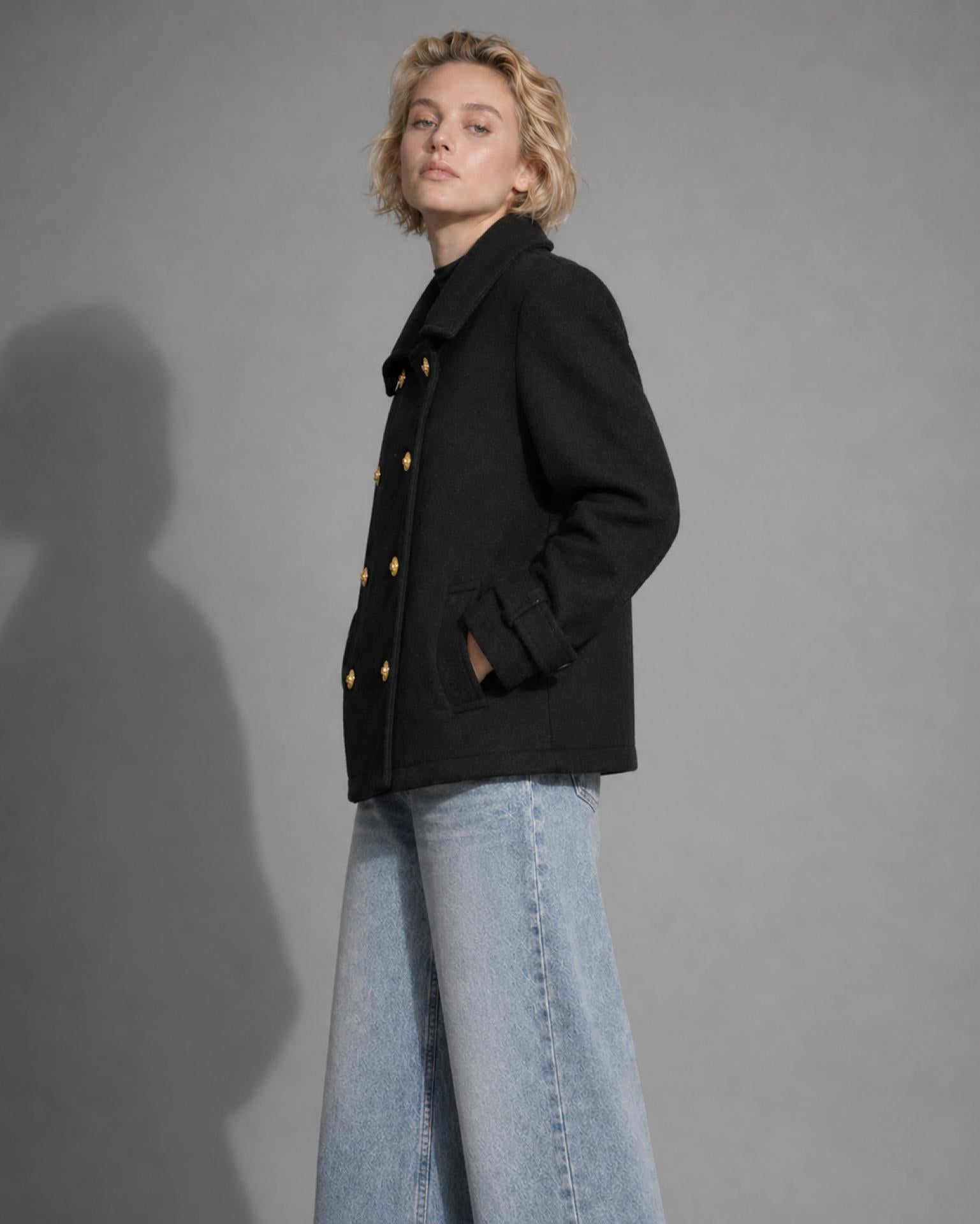 CHAQUETA DUSTIN REGULAR PAÑO NEGRO EFESIS