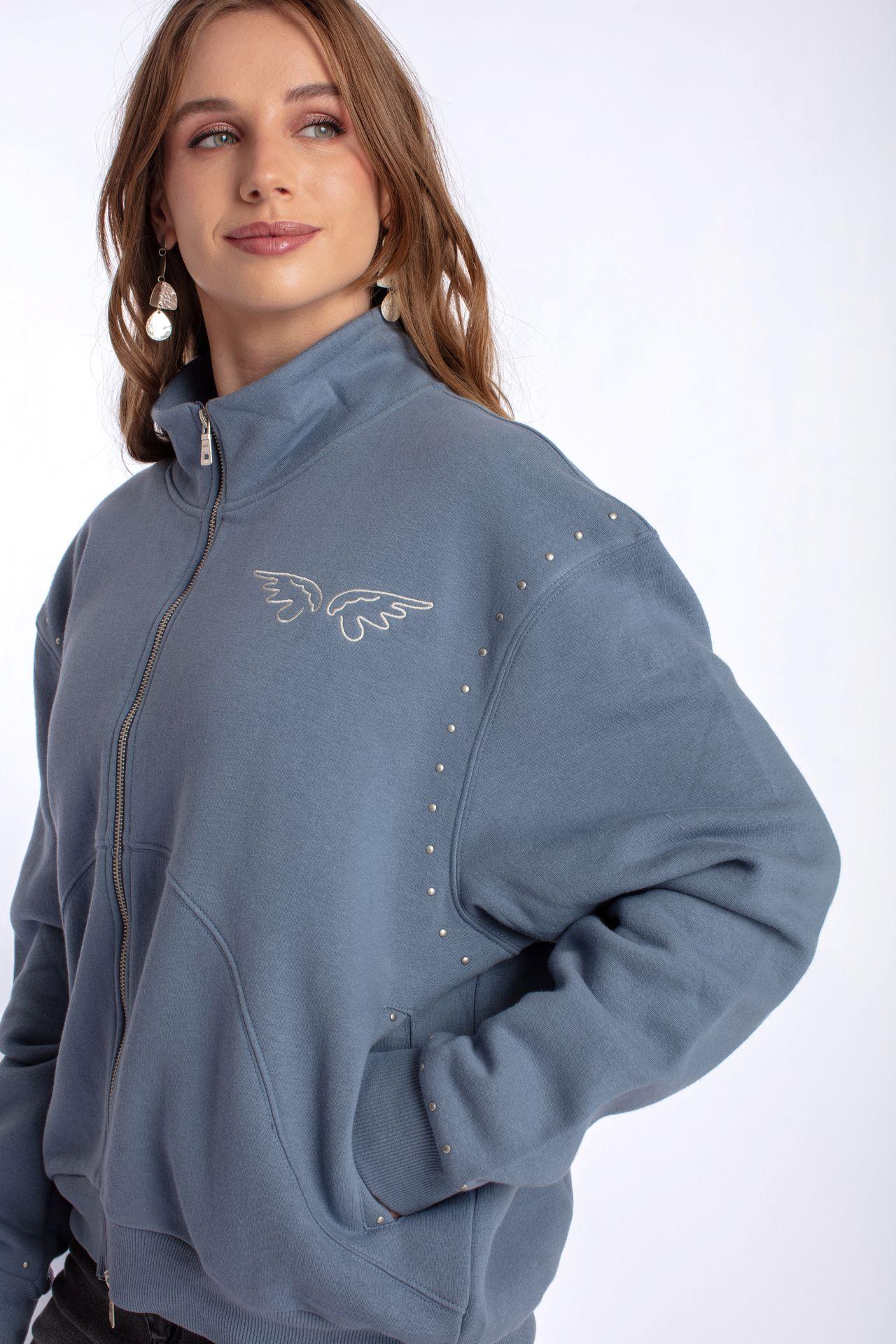 Polerón Oversize Tachas Azul Efesis