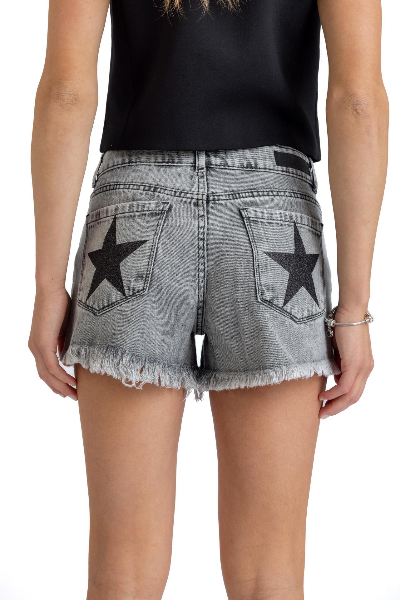 SHORT PANUCA ROTURAS ESTAMPADO ESTRELLA GRIS EFESIS