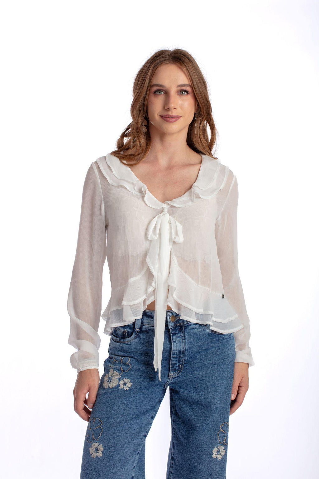 BLUSA SPEARS REGULAR VUELOS DELANTEROS BLANCO EFESIS