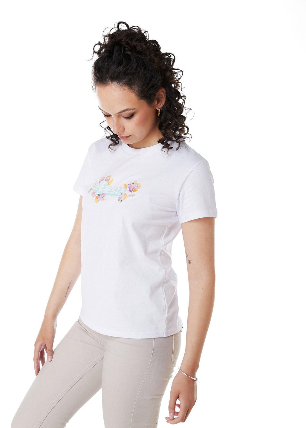 Polera Giovy Regular Estampado Blanco Efesis