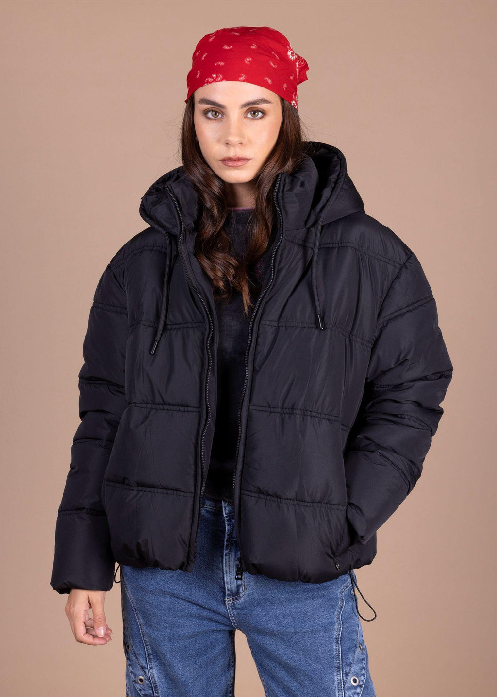 Parka Peka Regular Puffer Negro Efesis
