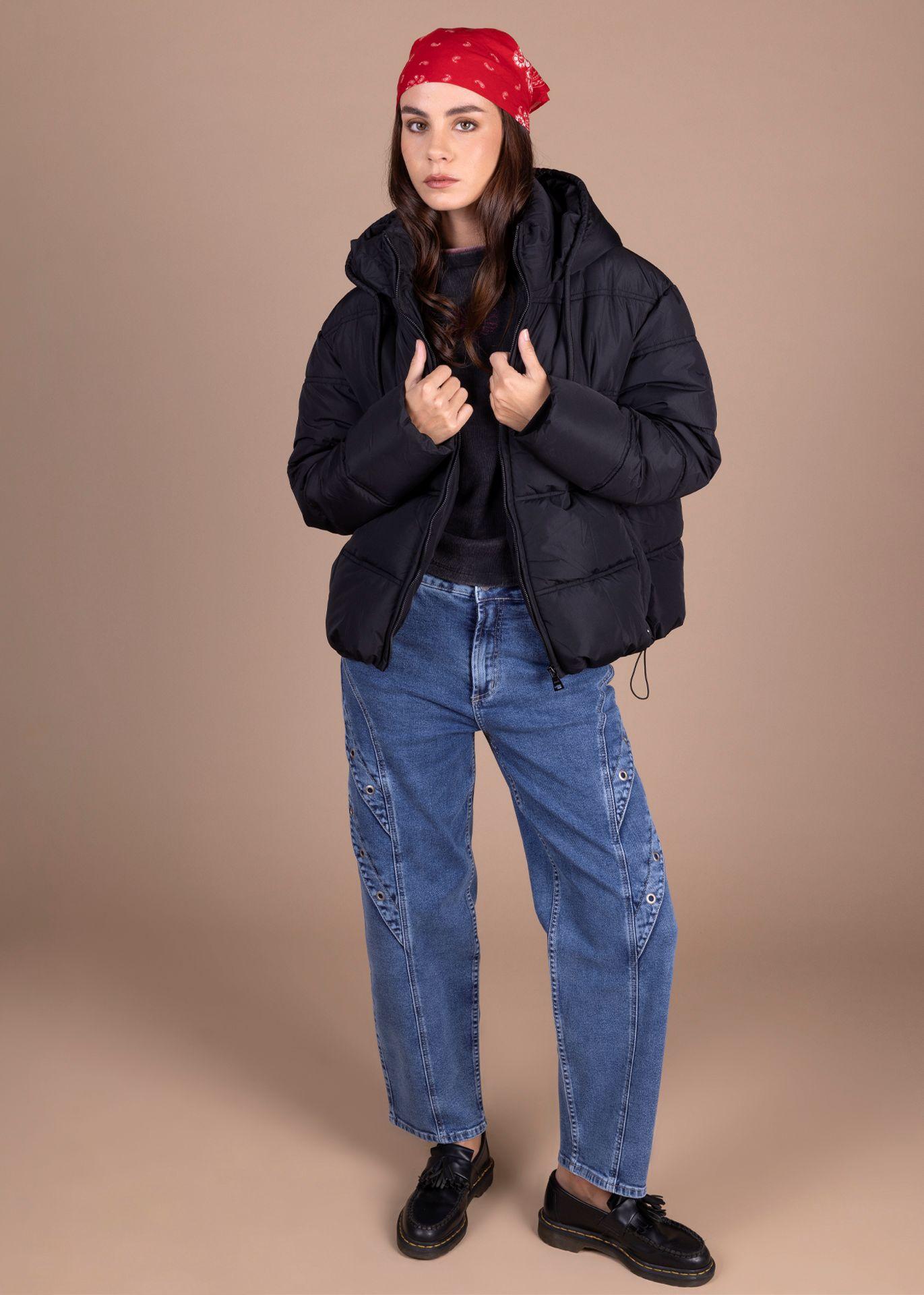 Parka Peka Regular Puffer Negro Efesis